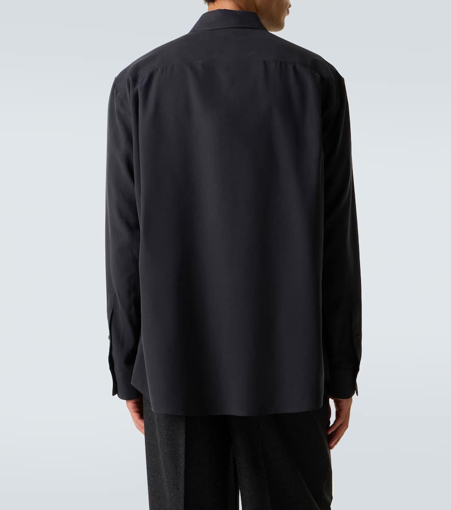 The Row Briar Silk Shirt In Black