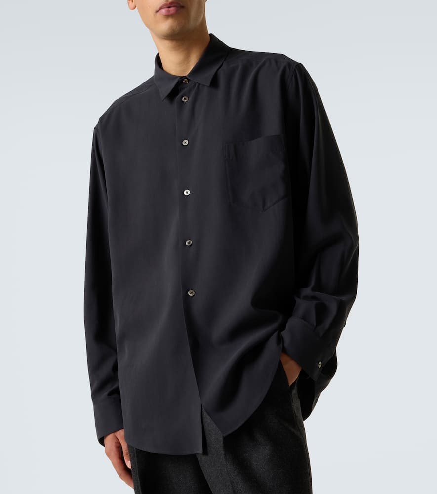 The Row Briar Silk Shirt In Black