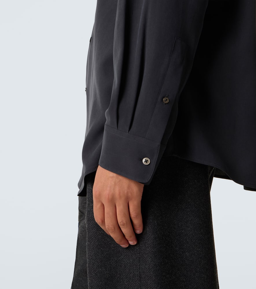 The Row Briar Silk Shirt In Black
