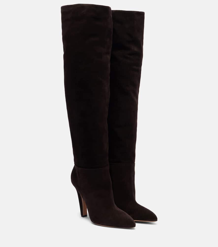 Paris Texas Elsa 100 Suede Over-the-knee Boots In Black
