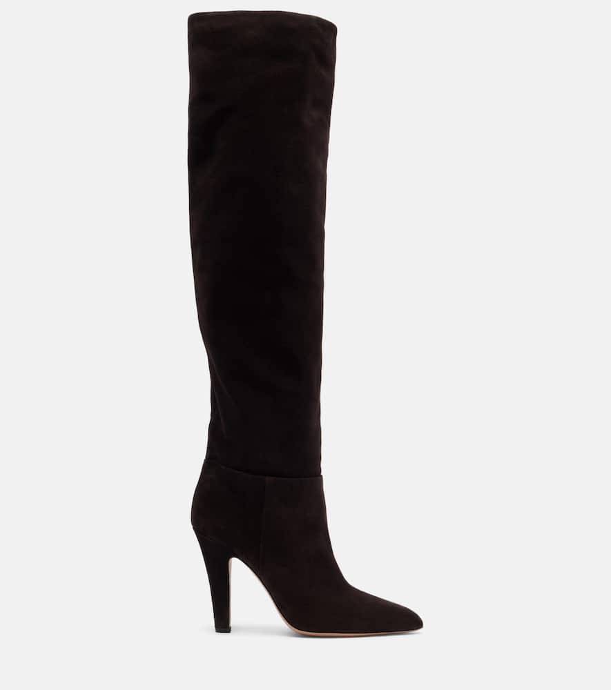 Paris Texas Elsa 100 Suede Over-the-knee Boots In Black