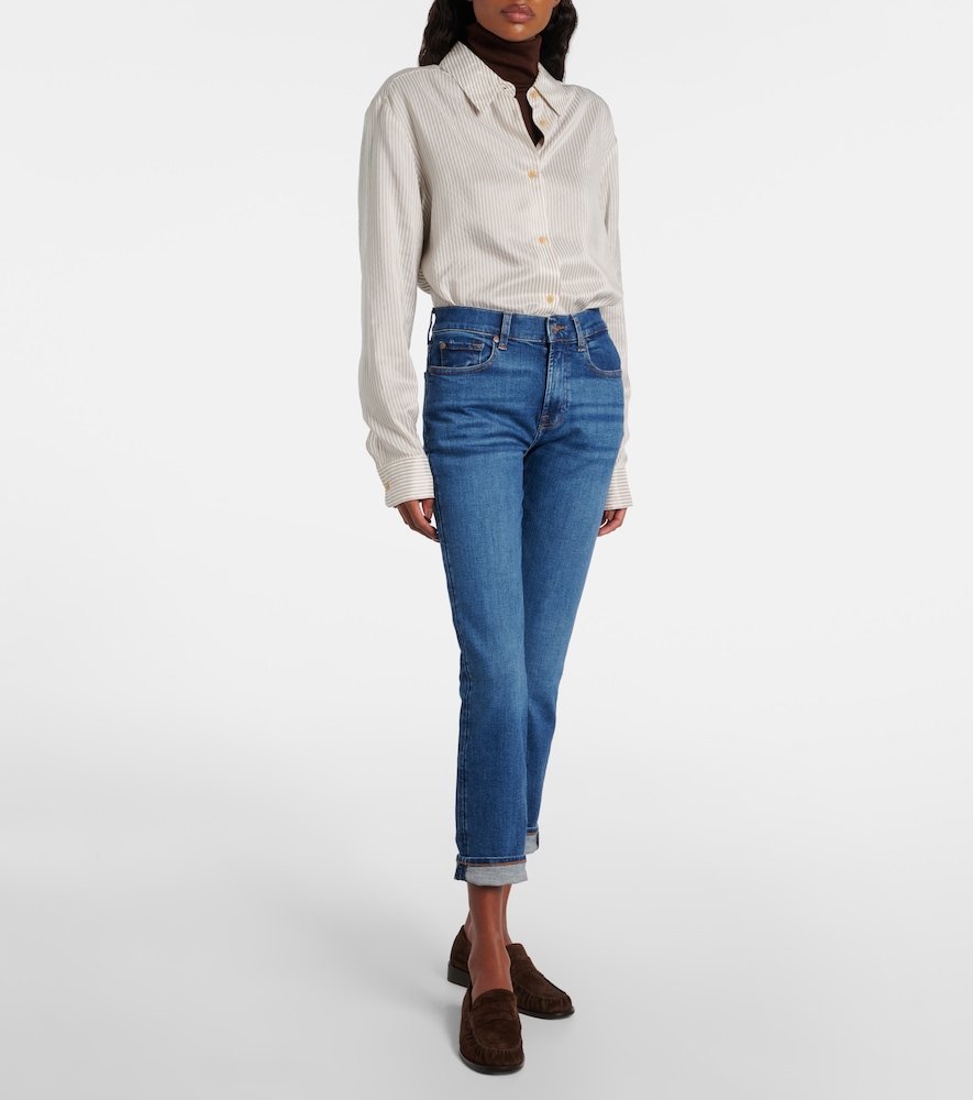  7 For All Mankind 7 For All Mankind Kimmie Straight Mid-rise Slim Jeans 
