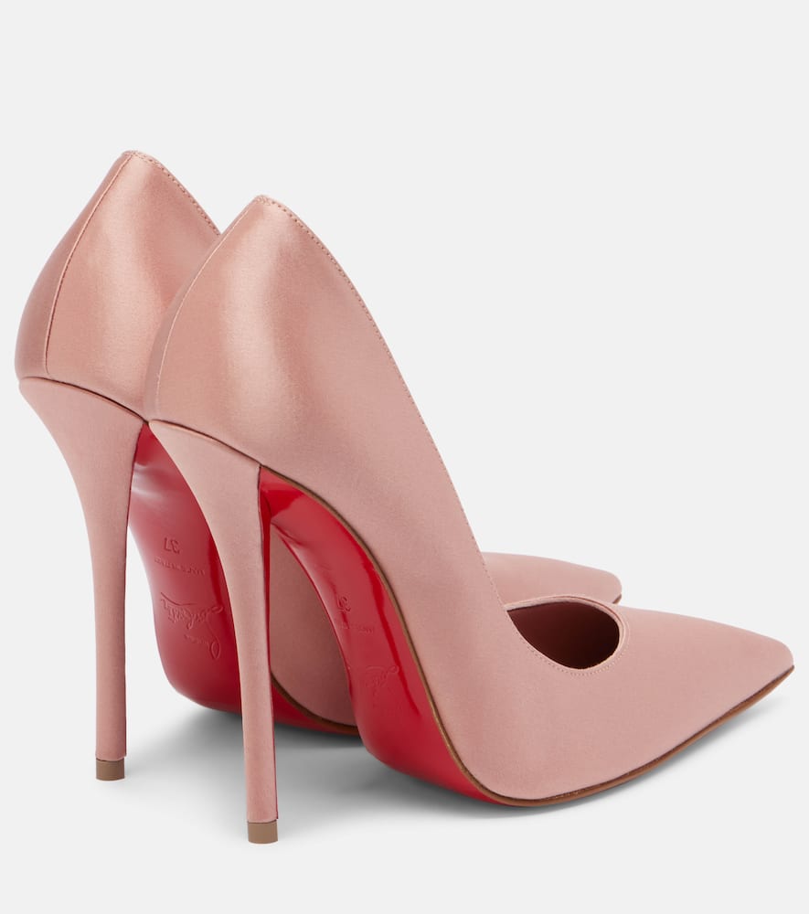 Christian Louboutin Miss Z 120 Crêpe Satin Pumps In Pink