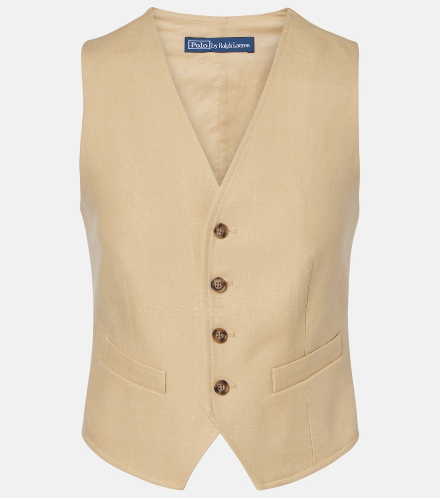 Polo Ralph Lauren Women's Beige Cotton Vest UK Size 18 - Mytheresa