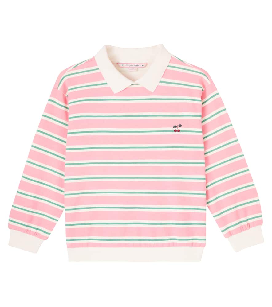 Konges Sløjd Spotty Striped Cotton Jersey Sweatshirt In Pink
