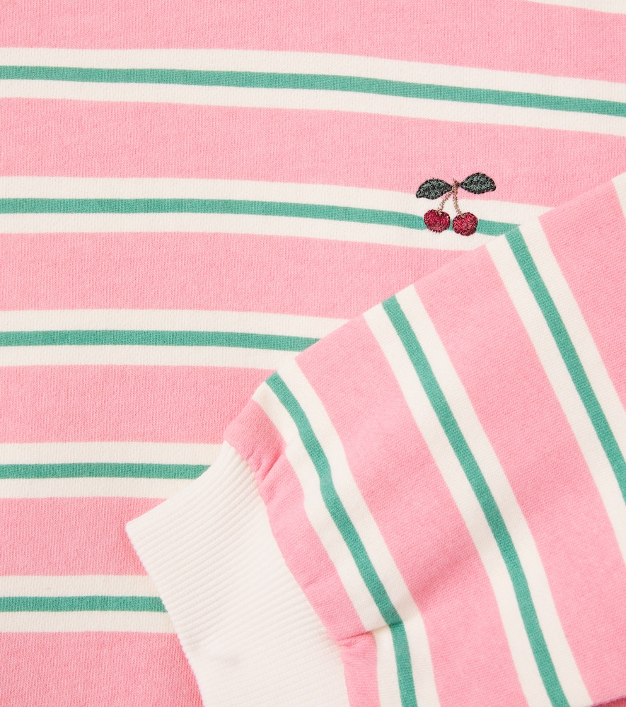Konges Sløjd Spotty Striped Cotton Jersey Sweatshirt In Pink