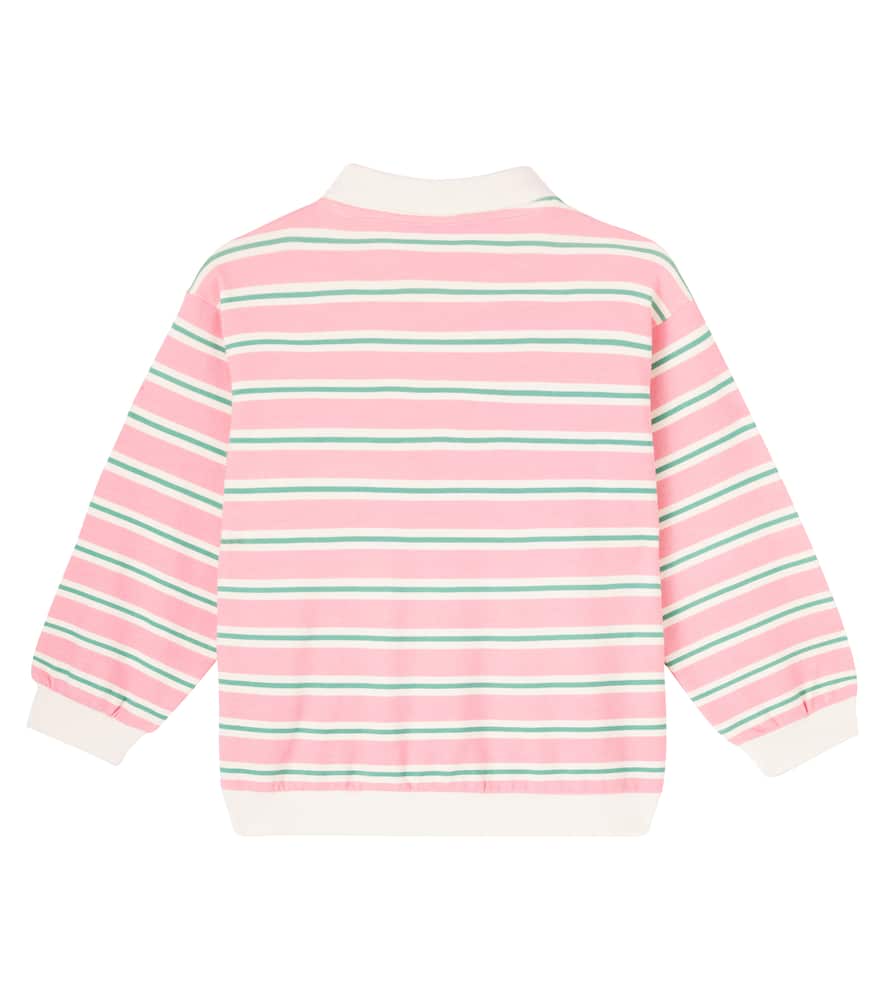 Konges Sløjd Spotty Striped Cotton Jersey Sweatshirt In Pink