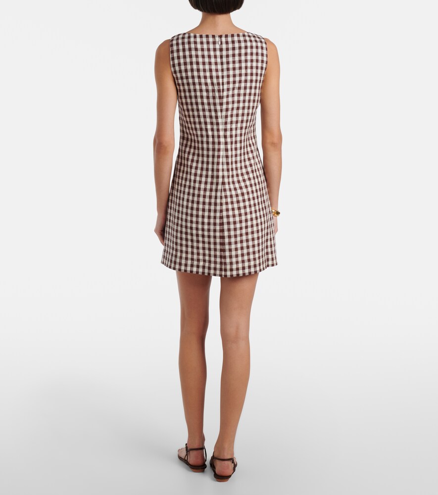  Posse Posse Sadie Gingham Linen Minidress 