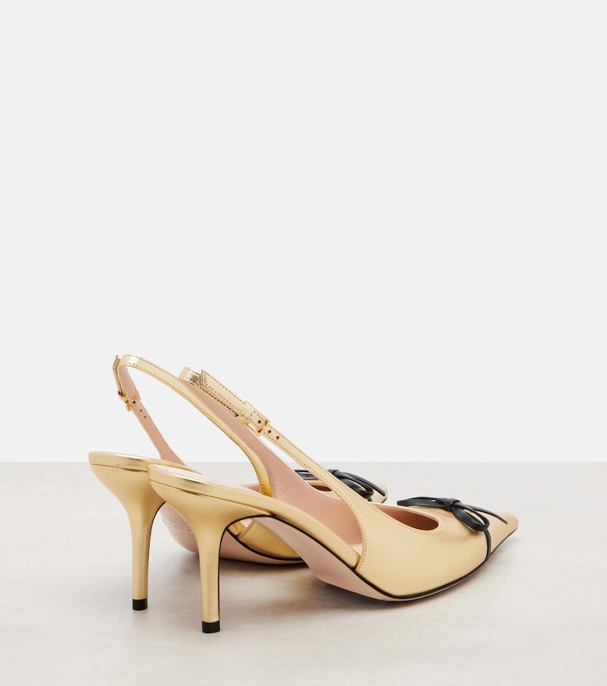  Valentino Garavani Valentino Garavani Slingback-pumps Bepointy 80 Aus Metallic-leder 