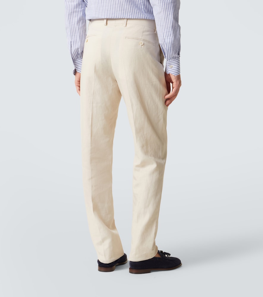  Lardini Lardini Gerade Hose Aus Leinen, Baumwolle Und Seide 