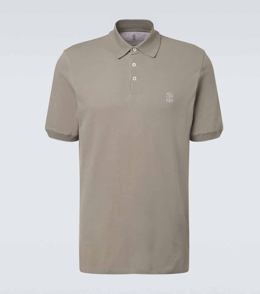 Brunello Cucinelli Uomo Polo In Piqu矇 Di Cotone Grigio It Taglia 48- Mytheresa