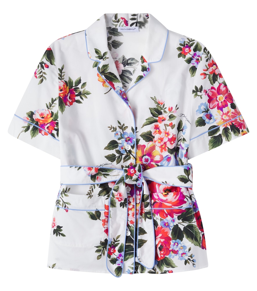 Dolce&Gabbana Kids Multicoloured Floral Cotton Poplin Shirt Y Size 8 - Mytheresa