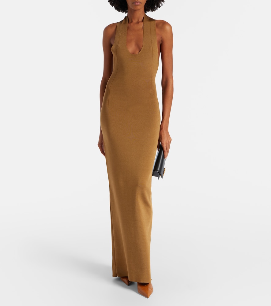 Khaite Mahi halterneck maxi dress