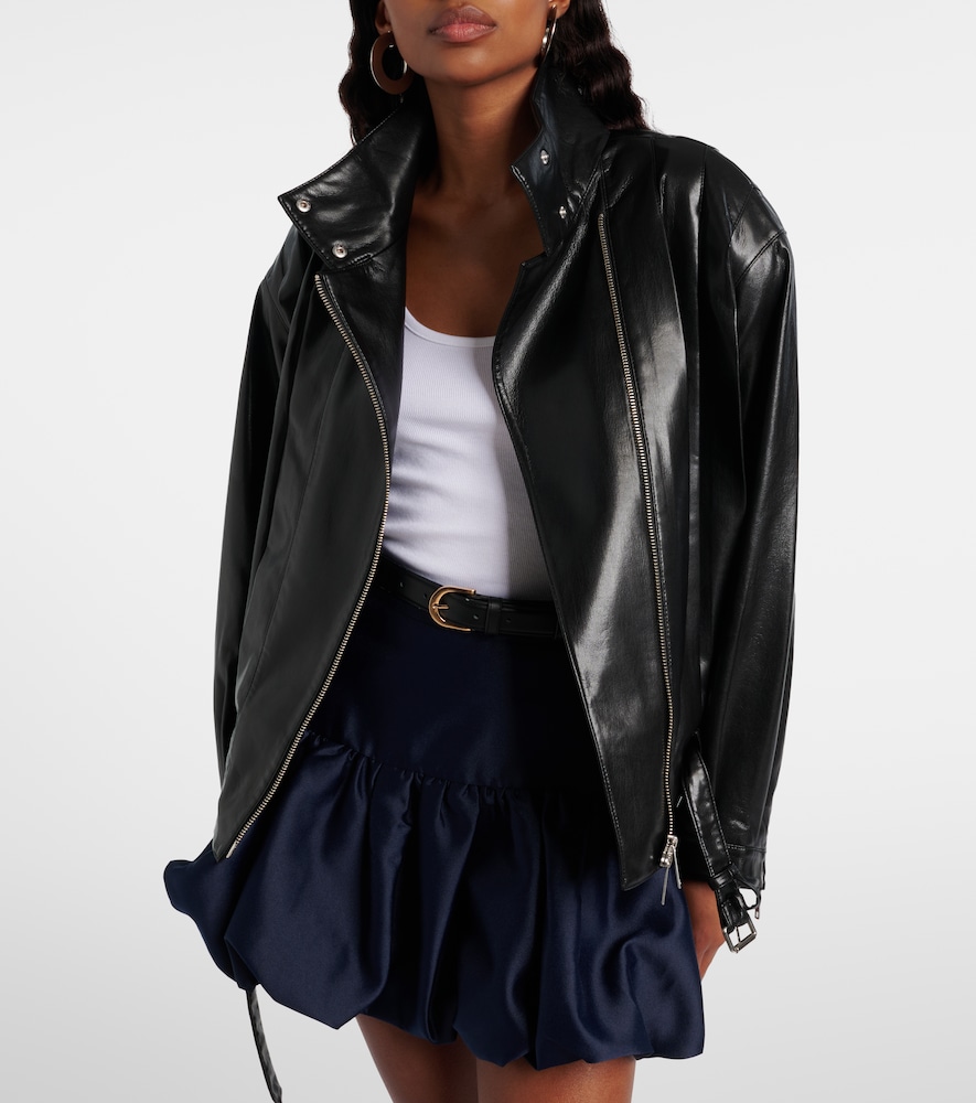 Self-Portrait Belted biker jacket