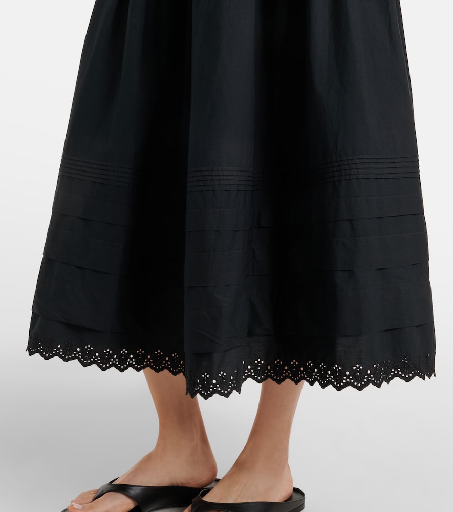Dôen Sebastiane Cotton Poplin Midi Skirt