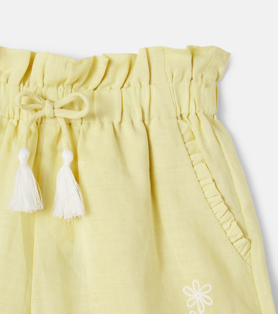  C'era Una Volta C'era Una Volta Bestickte Shorts Aus Ramie 