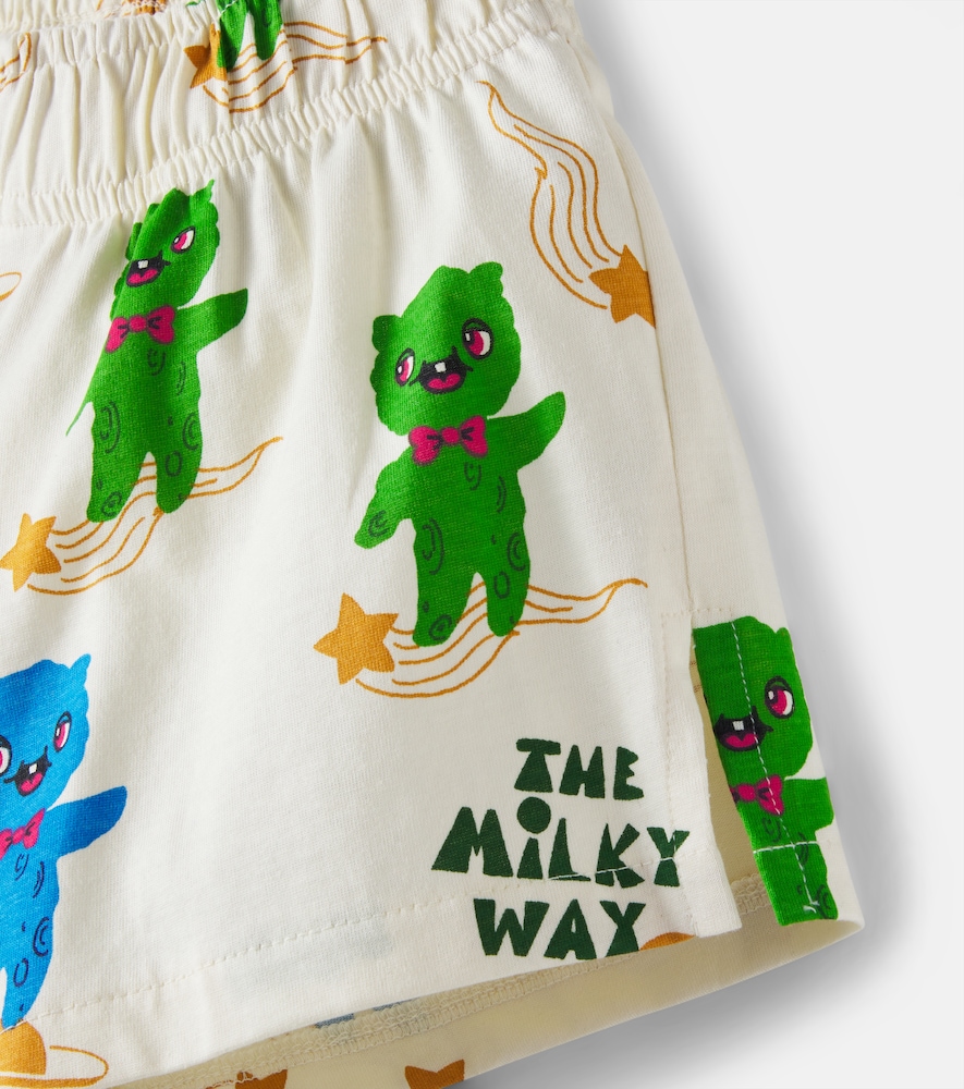  Mini Rodini Mini Rodini Alien Printed Cotton Jersey Shorts 