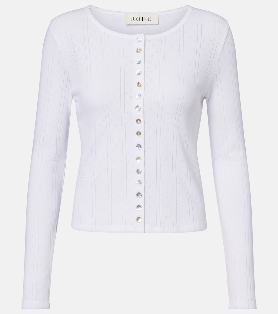 Rohe Róhe Pointelle cotton cardigan