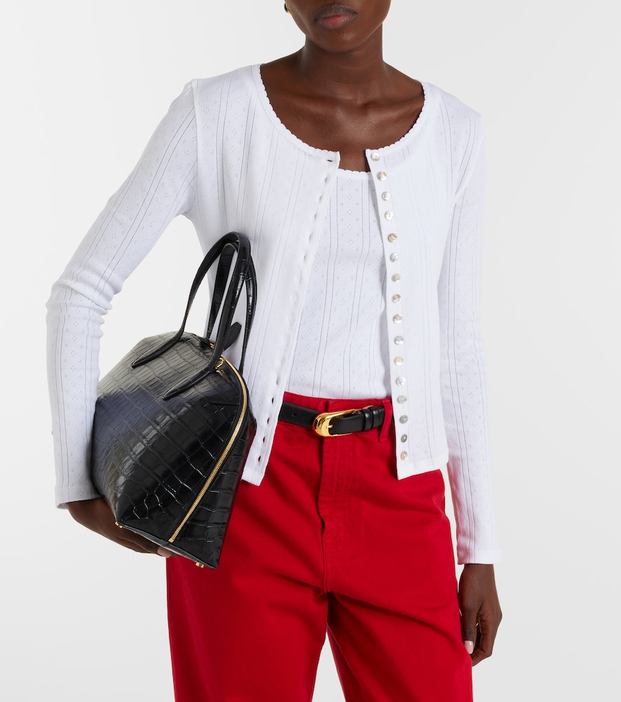 Róhe Pointelle cotton cardigan