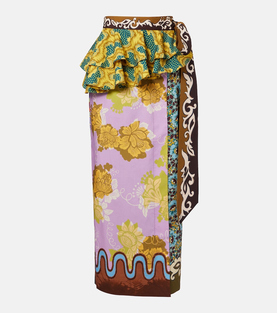 Alemais Alémais Arnie printed cotton wrap skirt