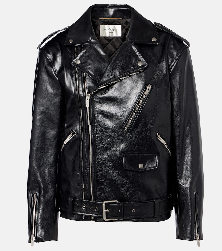Saint Laurent Padded leather biker jacket