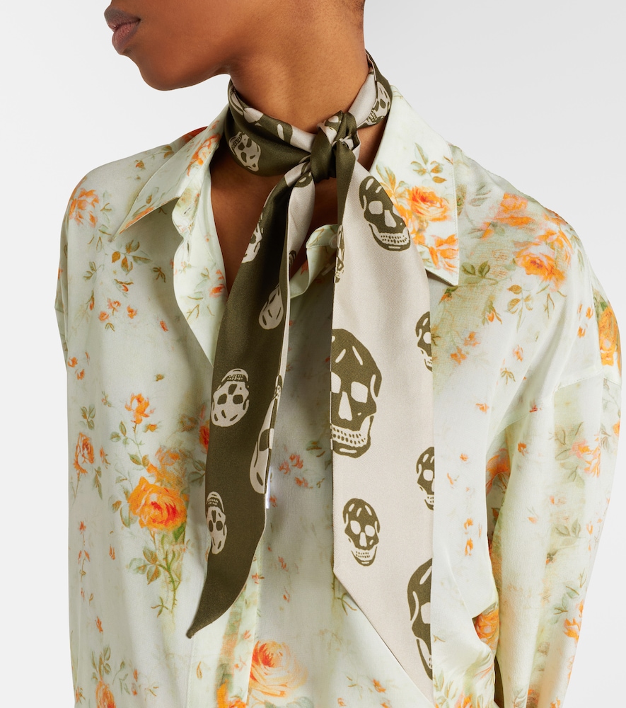  Mcqueen Mcqueen Tuch Skull Aus Seiden-twill 