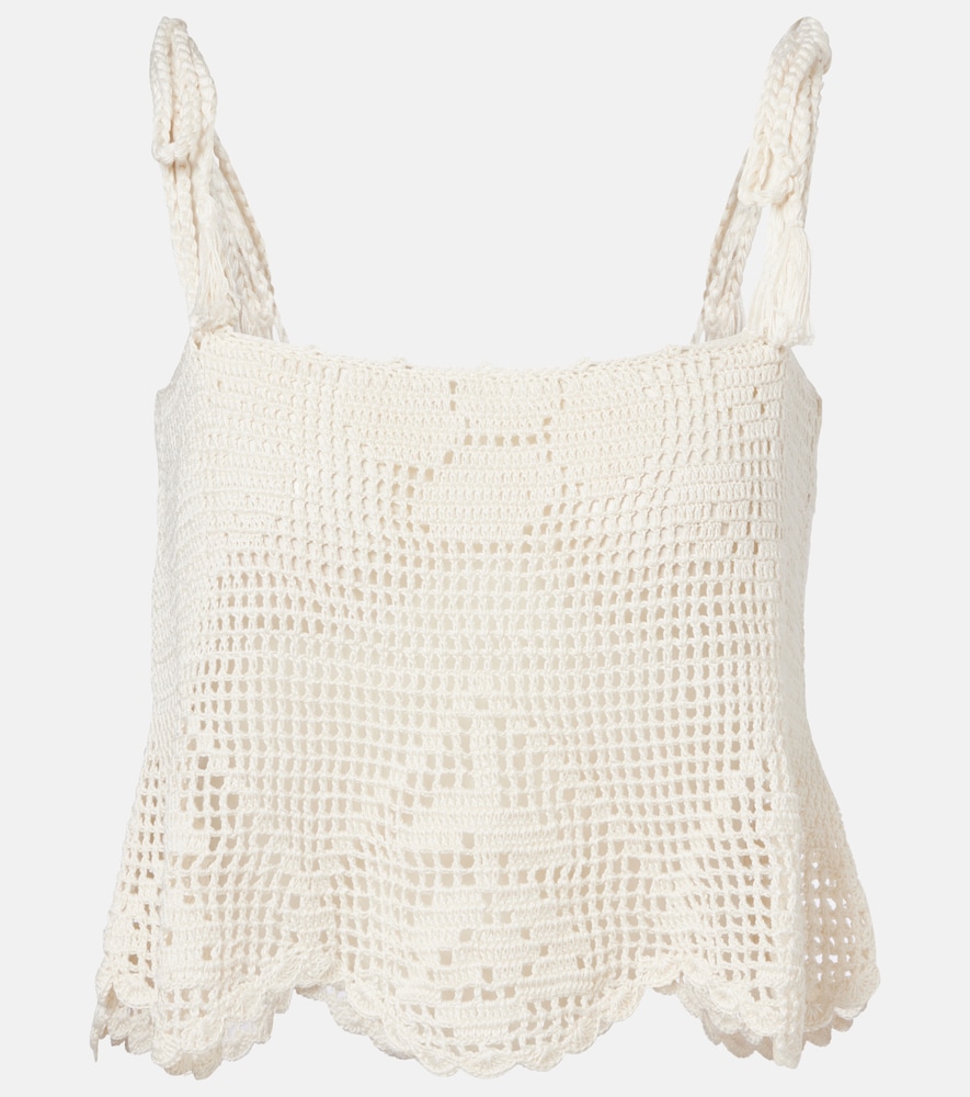 Anna Kosturova Rose crochet cotton top