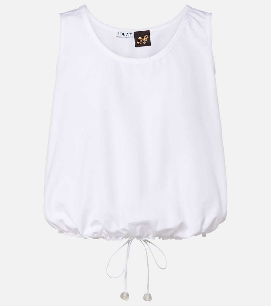 Loewe Paula's Ibiza cotton poplin crop top