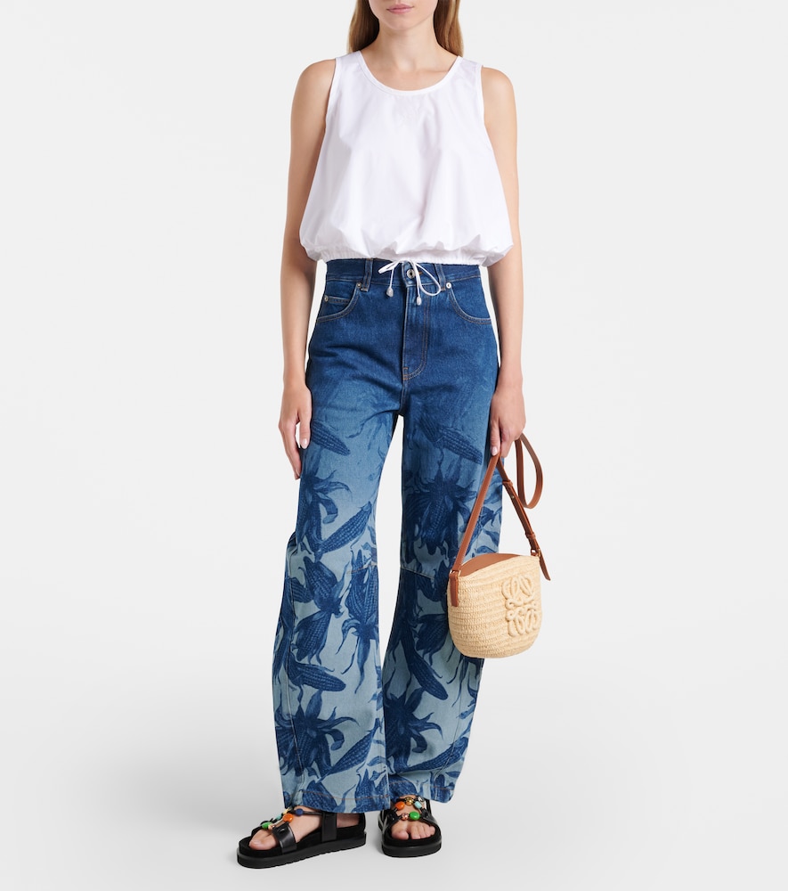  Loewe Loewe Paula's Ibiza Cotton Poplin Crop Top 