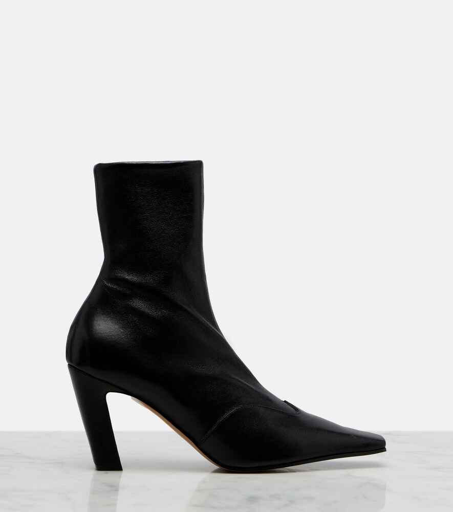  Khaite Khaite Nevada Leather Ankle Boots 