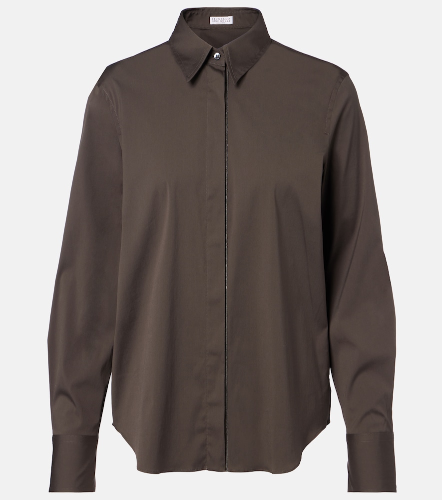 Monili Cotton-Blend Poplin Blouse