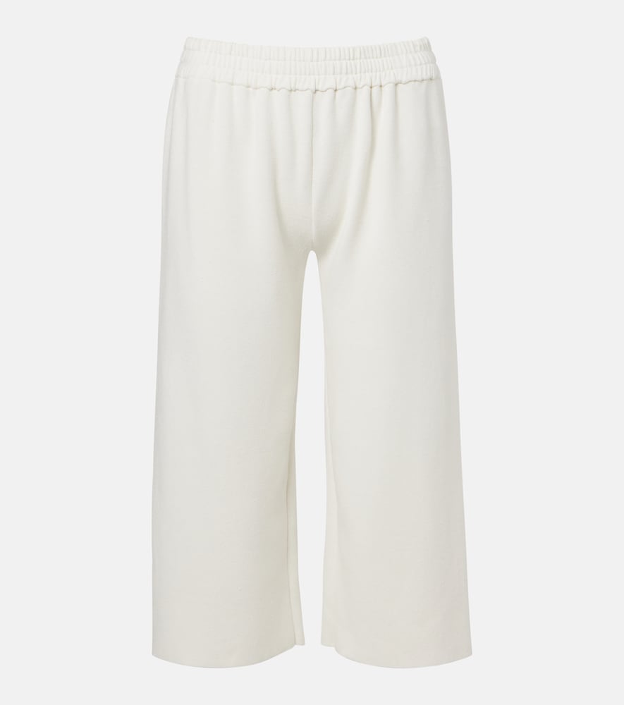 The Row Women's White Ozias Cotton And Silk Cropped Sweatpants UK Size 16 - Mytheresa