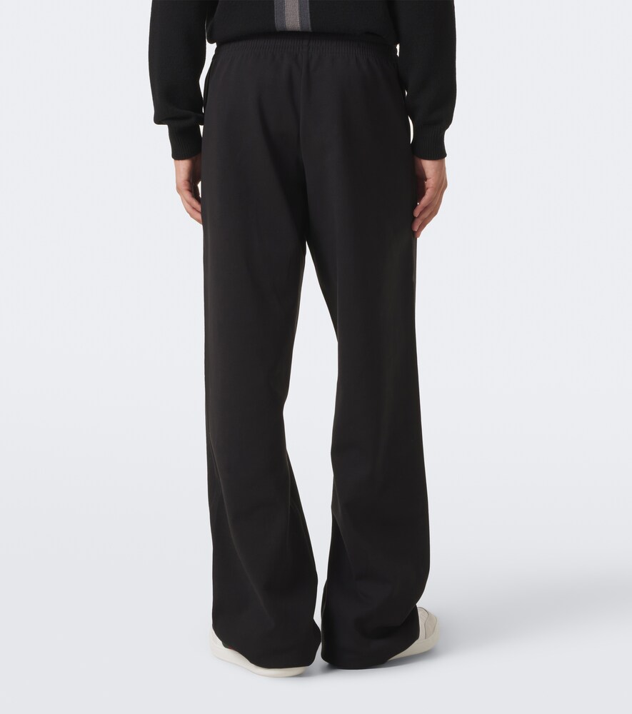 Cotton-Blend Jersey Wide-Leg Sweatpants