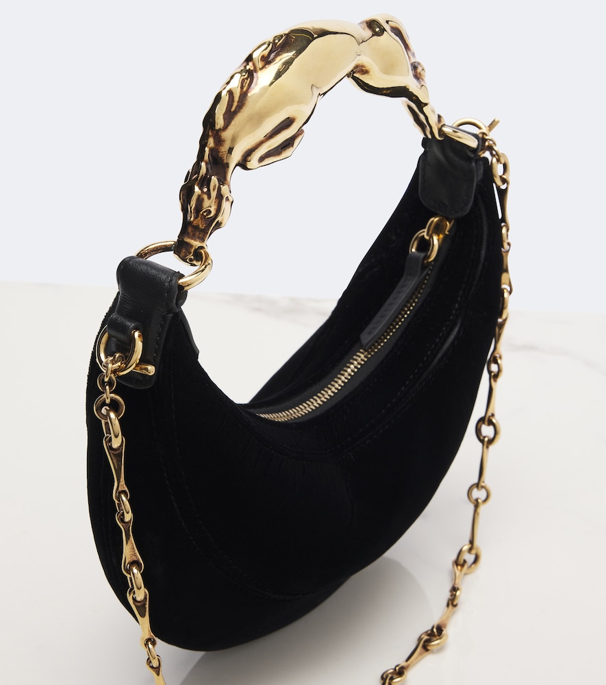 Chloé Chain Horse Small Velvet Shoulder Bag