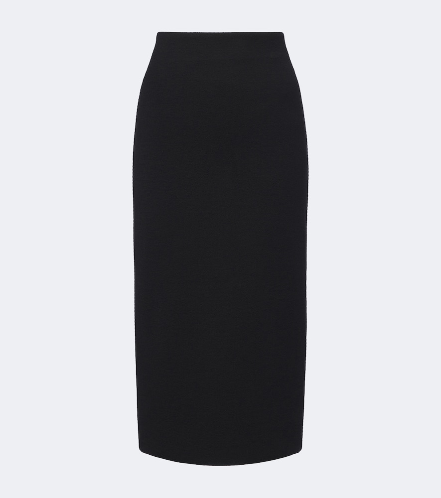 Max Mara Women's Black Wool-Blend Jersey Pencil Skirt UK Size 10 - Mytheresa