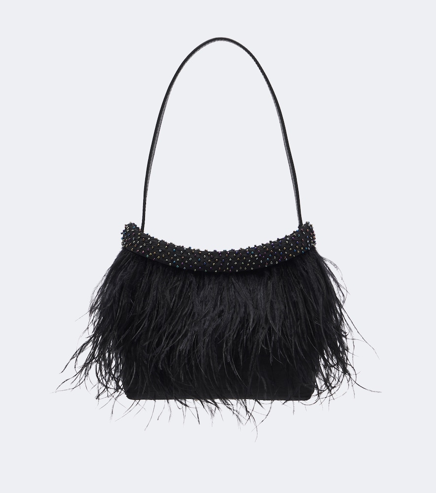 Borsa a spalla Winslow con piume