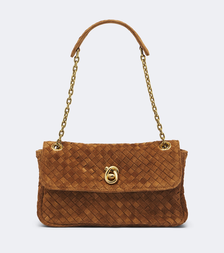 Schultertasche Madison aus Veloursleder