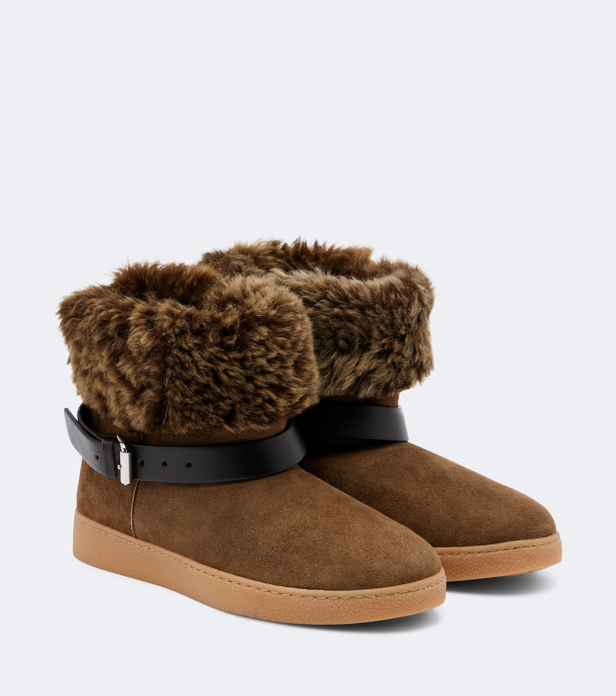 Nolyz Shearling-Trimmed Ankle Boots