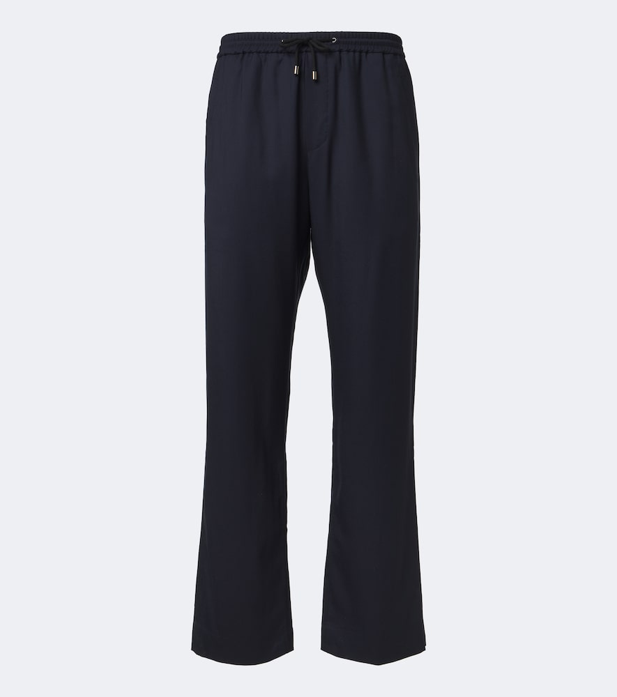 Navy Soul Cashmere Wide-Leg Pants