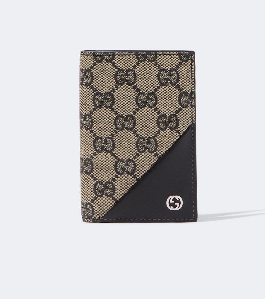 Portafoglio Interlocking G in canvas GG