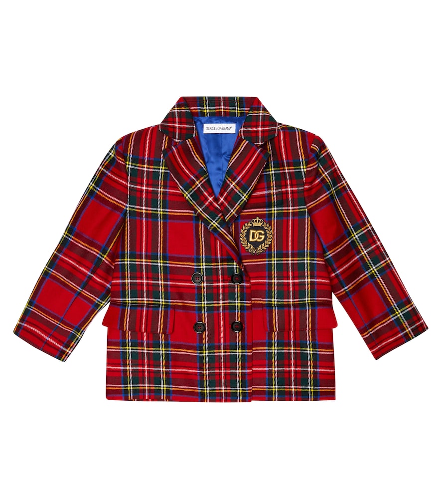 Dolce & Gabbana Kids Checked tartan wool blazer