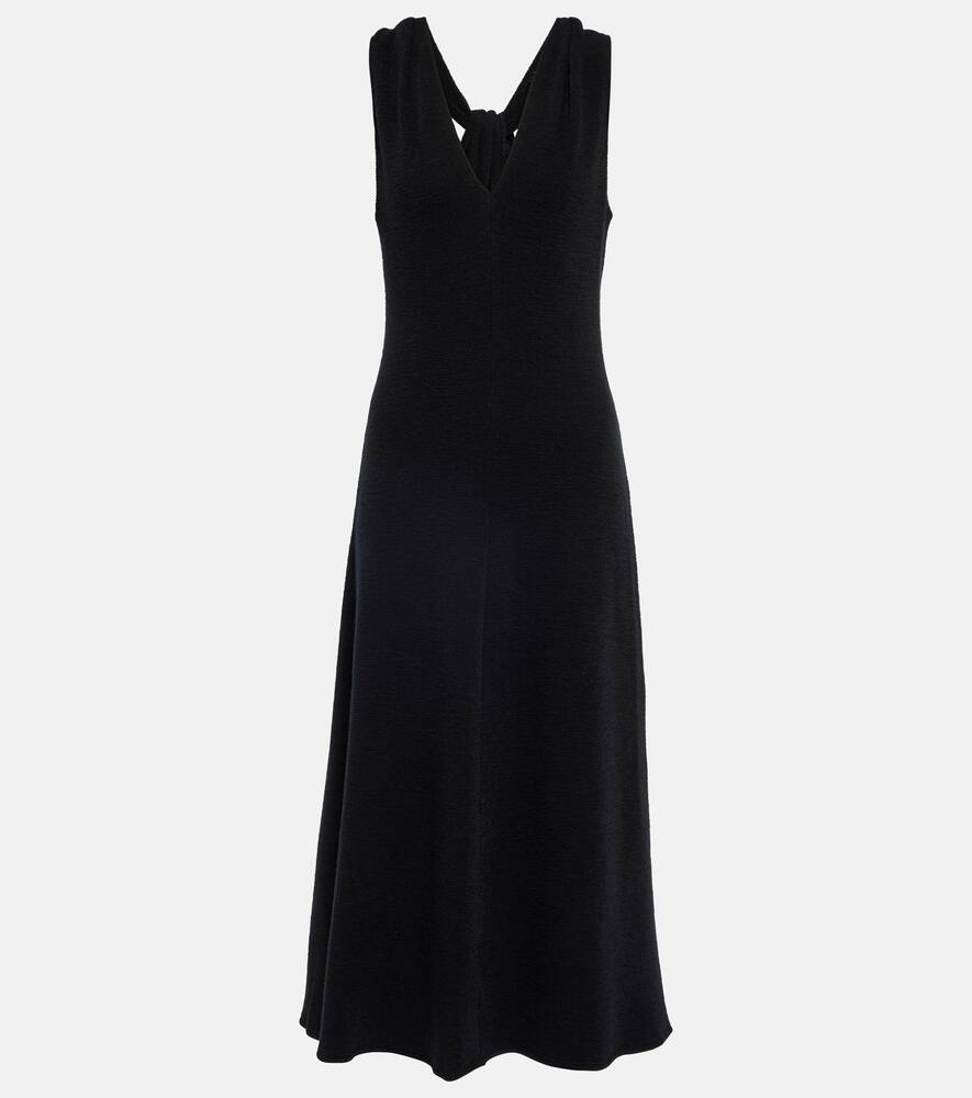 Vince Twisted back wool-blend halter dress