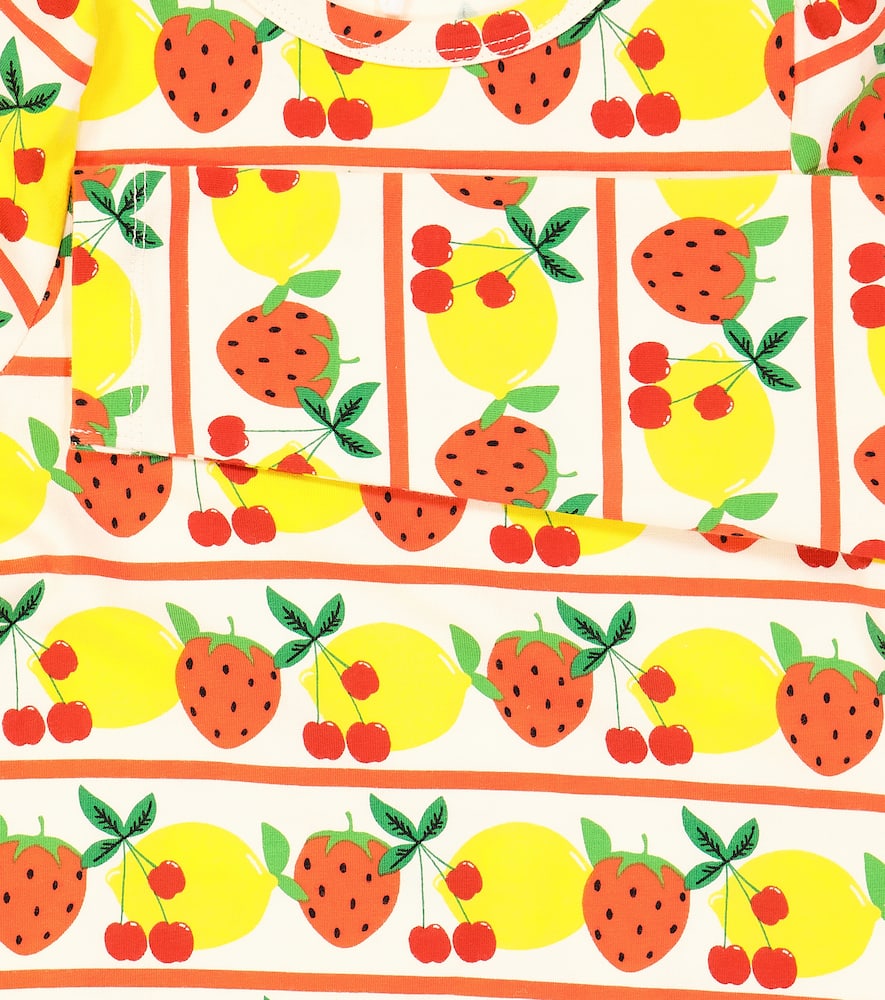 MINI RODINI FRUITS COTTON-BLEND DRESS