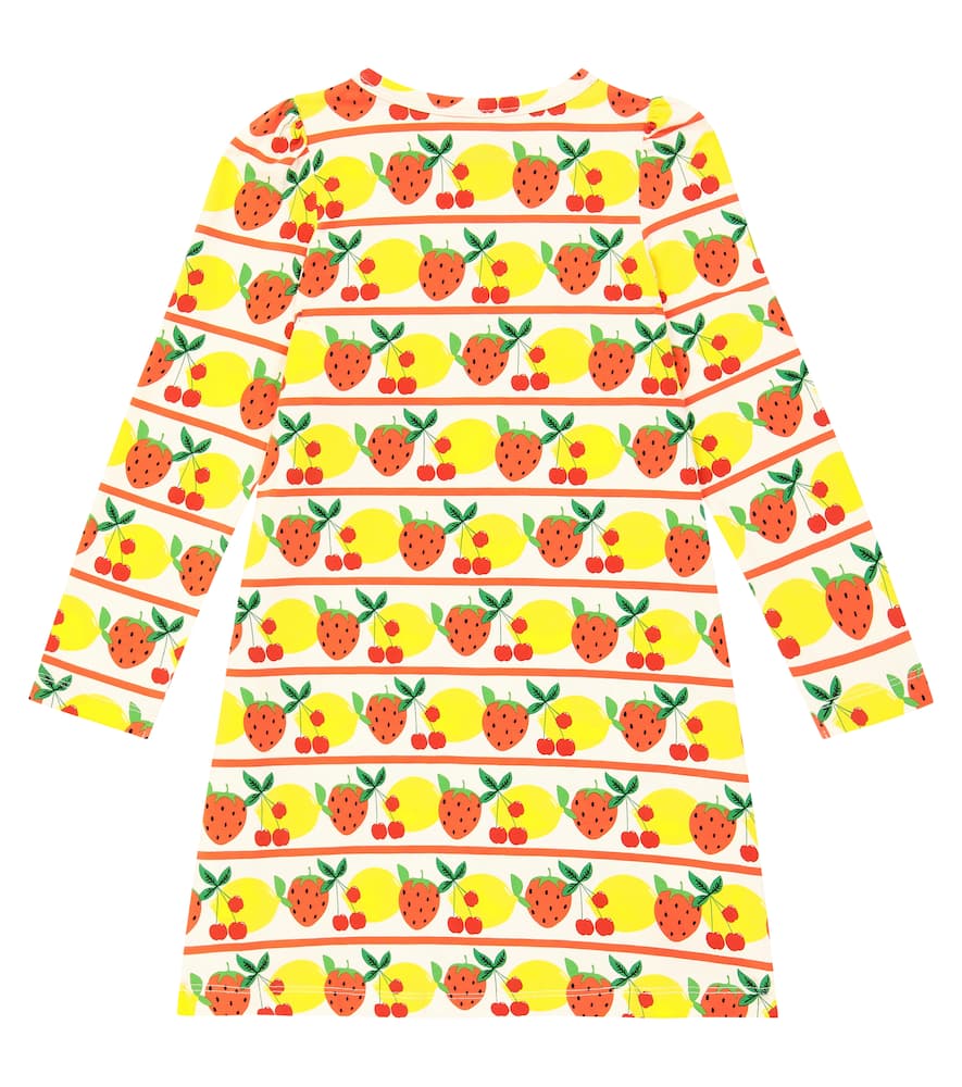 MINI RODINI FRUITS COTTON-BLEND DRESS