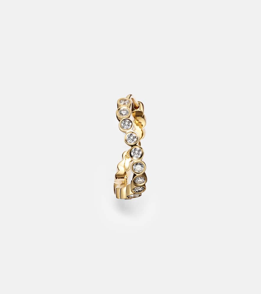Sophie Bille Brahe Courant 18kt gold single earring with diamonds