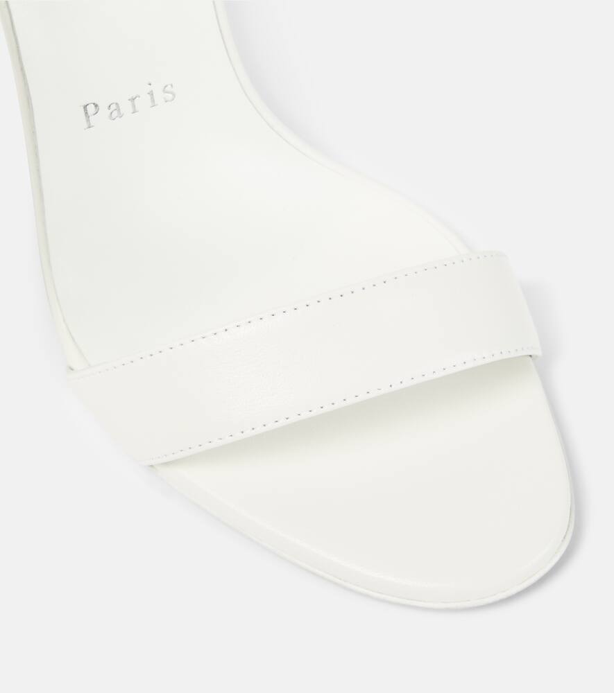 Christian Louboutin Loubigirl Raffia Sandals In Bianco/lin Bianco
