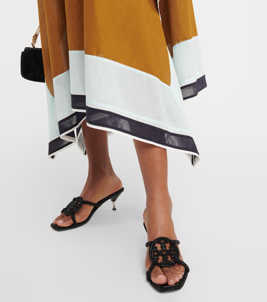  Tory Burch Tory Burch Geo Bombe Miller Suede Sandals 