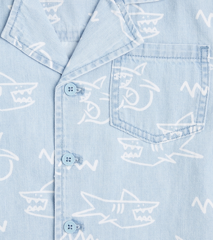  Stella Mccartney Kids Stella Mccartney Kids Bedrucktes Hemd Aus Denim 