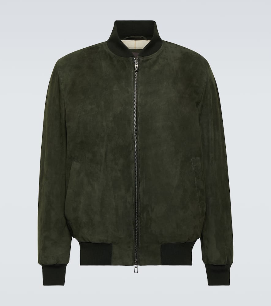 Suede bomber jacket