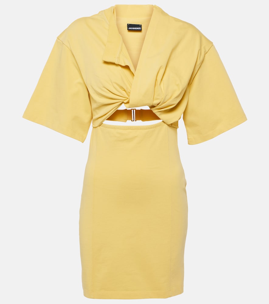 knee length dresses for ladies Jacquemus White Le Chouchou 'La Robe T-Shirt Bahia' Minidress main image 1